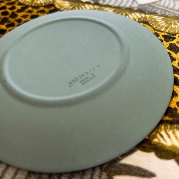 Vintage Wedgwood Sage Teal Jasperware Muses Trinket Dish - Picture 5 of 6
